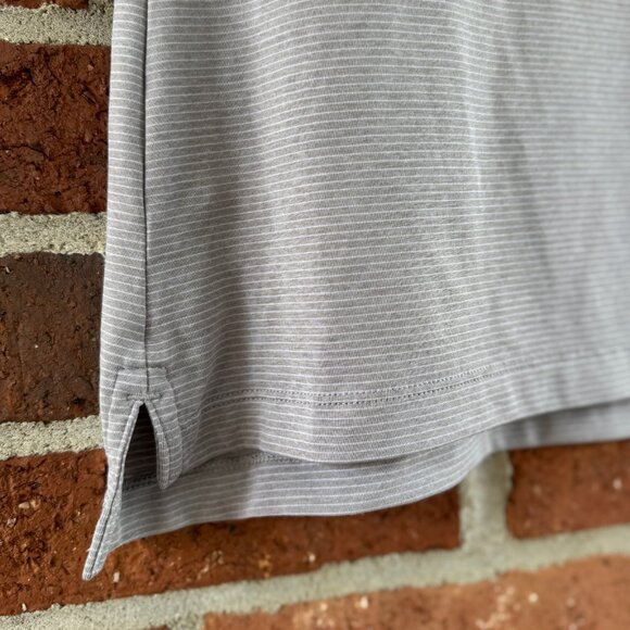 Peter Millar Gray Stripe Golf Polo RBC Heritage Boeing Women’s M UPF 50+ - Picture 7 of 10